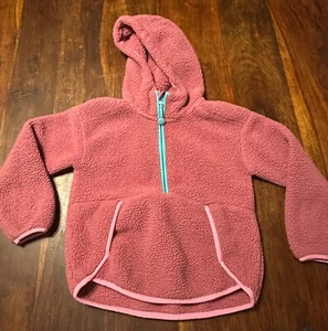 Felpa con cappuccio All In Motion ragazza pile sherpa teddy atletica attiva giacca piccola 6-6X - Foto 1 di 5