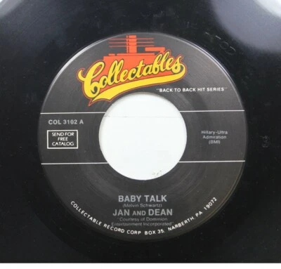 Rock 45 Jan And Dean - Baby Talk / Double Shot Of My Babys Love On Collectables - Image 1 of 2