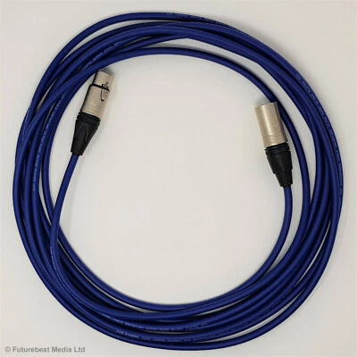 NEUTRIK, VAN DAMME Van Damme Mic Cable Neutrik XLR to XLR Cables Balanced Microphone Patch Lead 6M