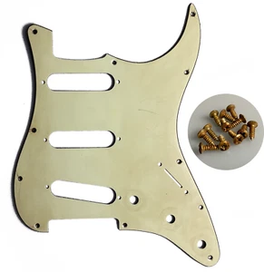 Aged Relic Pickguard Mint Green 3-Ply 11 Hole for ST Guitars SSS(w/ aged screws) - Picture 1 of 7