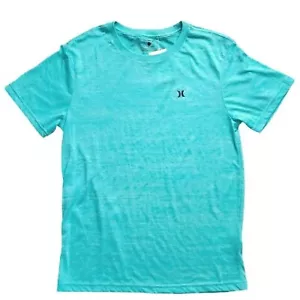 Hurley neu mit Etikett Small aquablaues kurzärmliges Herren-T-Shirt mit Rundhalsausschnitt - Bild 1 von 6