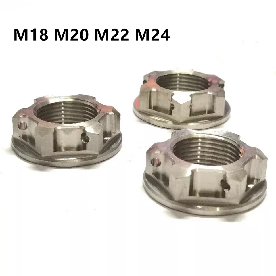M18 M20 M22 M24x1.5mm Titanium Flange Nuts for Car Motorcycle - Image 1 of 4