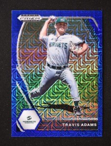 2021 Prizm Draft Picks Base Blue Mojo #189 Travis Adams - Sacramento State!