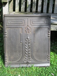 Ofenplatte Jugendstil, Gußeisen 42 x 84 x 2,5 cm, 8 Kg schwer - Bild 1 von 2