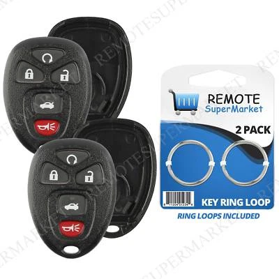 2 Replacement for 06-11 Buick Lucerne Cadillac DTS Remote Key Fob 5b Shell Case Foto 1 de 4