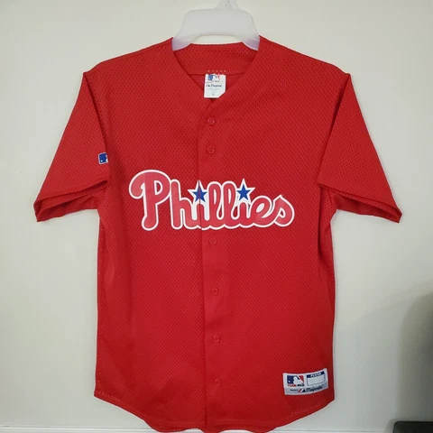 Vintage Majestic Philadelphia Phillies Baseball Jersey Adult Size M Made In USA Cover