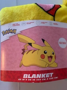 Pokemon Pikachu Blanket for Twin & Full Size Beds - Picture 1 of 2
