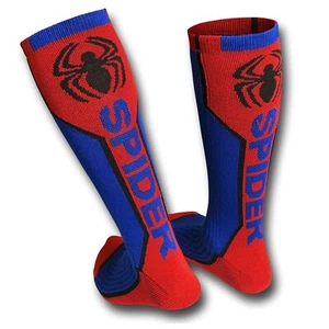Marvel Spider-Man Text Men's Active Crew Socks 1 Pair - NWT - Picture 1 of 4