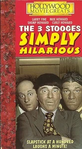 THE 3 STOOGES SIMPLY HILARIOUS - VHS TAPE - 4 COMEDY SHORTS - THREE STOOGES - Picture 1 of 2