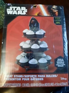 Wilton Star Wars Cupcake Stand Darth Vader Topper 24 treats The Force Awakens - Picture 1 of 10