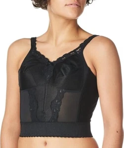 Carnival Damen Spitzen Longline BH 773 SCHWARZ Neu mit Etikett 34C (BÜGELFREI) - Bild 1 von 4