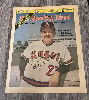 Dick Williams HOF MANAGER 1974 Sporting News Signed AUTOGRAPH CALIFORNIA  ANGELS - Image 1 of 2