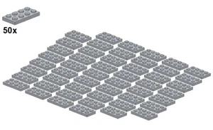 LEGO® - Plates - Lightbluishgray - 3020-10 - 2x4 (50Stk) - Platte - Hellgrau - Picture 1 of 1