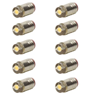 10pcs Warm White 5mm LED Screw Bulb E5 E5.5 12V HO TT N Scale E501 - Picture 1 of 6