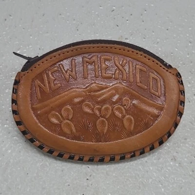 Monedero vintage de cuero NUEVO MÉXICO hecho en México Foto 1 de 4