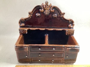 SELTENE ANTIKE TREACLE GLASUR "SCHOTTISCHE KOMMODE" KÜCHE KRÄUTERTOPF. - Bild 1 von 7