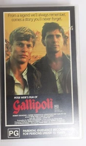 Gallipoli Peter Weir  Mel Gibson Mark Lee Australian classic 110 min PG VHS PAL - Bild 1 von 3