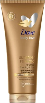 Dove Summer Revived Medium to Dark Gradual Tanning Lotion 200ml UK - Image 1 of 4