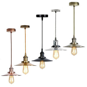  Modern Hanging Retro Lights Vintage Industrial Metal Ceiling Pendant Shade Lamp