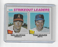 NOLAN RYAN 1977 TOPPS VINTAGE BASEBALL STRIKEOUT CARD #6 - ANGELS (MR)