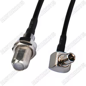 F Female Jack to TS9 Male Plug RA Adapter Pigtail Cable RG174 15cm for Wireless - Picture 1 of 4