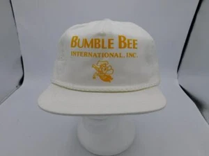 Vintage Bumble Bee International White Hat Cap White Rope NEW - Imagen 1 de 1