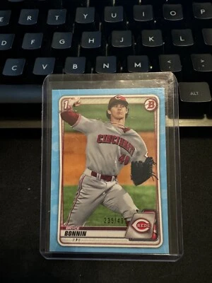 2020 Bowman Draft Bryce Bonnin 1st Prospect Sky Blue Paper #'d /499 BD-74  - Image 1 of 2