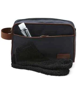 Perry Ellis Portfolio Men's Top Zip Travel Bag Navy Blue - Picture 1 of 3