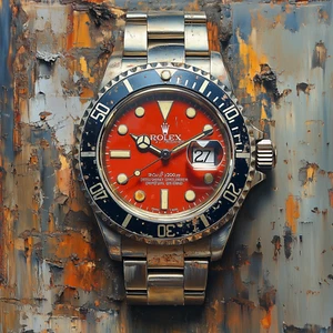 ⌚ Rolex Watch Art 🖼️ | 24x24"| Museum Giclée Print 🎨 | ✍️ 1/25 | COA 🧾 | V55 - Picture 1 of 7