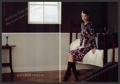 Bottega Veneta Aymeline Stampa Pubblicità Anni 2010 (2 pagine) 2012 Gambe Calze Tacchi