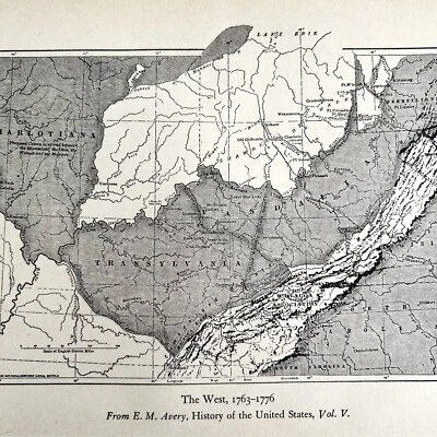 Mapa 1930 Transilvania Occidental c1763-77 5,5 x 9" Europa Historia Efímera DWEE2 Foto 1 de 2