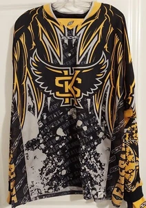 GRIT SOCIAL PERFORMANCE FOCUSED GEAR NCPA KENNESAW STATE  GA. PAINTBALL JERSEY L - Picture 1 of 14