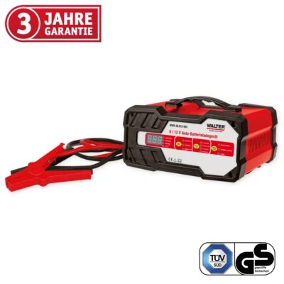 WALTER Auto-Batterieladegerät mit Starthilfe 6V/12V 12A Schnelladen - Bild 1 von 4