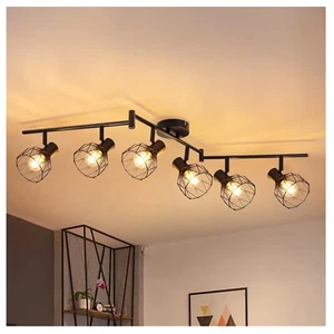 deckenstrahler led 6 flammig schwarz wohnzimmer küche deckenlampe - Bild 1 von 2