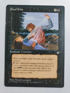 MTG Magic The Gathering Card Soul Kiss Enchant Creature Black Ice Age 1995 - Picture 1 of 2