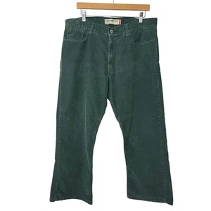 Levi’s 527 Low Boot Cut Corduroy Pants Green Size 36x30 (measures 36x27) Retro - Picture 1 of 9