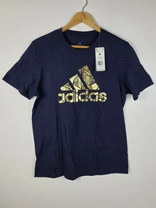 Adidas Dark Blue Men's Liquid Foil Badge Amplifier T-Shirt - Picture 1 of 4