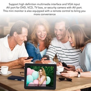 8in TFT LED Monitor Portable HD Color Screen Display With VGA AV BNC USB DC NEW - Afbeelding 1 van 18