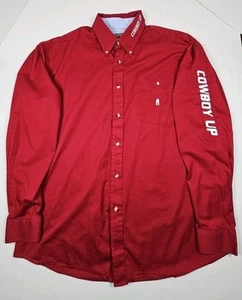 Camisa vaquera vintage con botones para hombre grande manga larga bordada occidental - Imagen 1 de 8