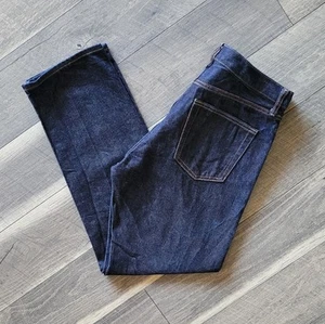 Uniqlo Selvedge Jeans 33 Blue Straight 100% Cotton Kaihara Japanese Raw Denim - Picture 1 of 11