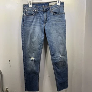 Rag & Bone Jeans Womens 27 Dre Armitage Boyfriend Low Rise Distressed Denim - Picture 1 of 11