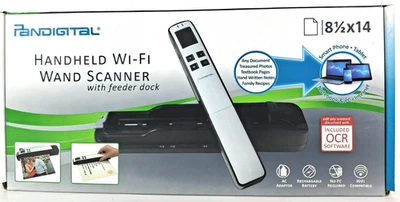 Pandigital Handheld Wi-Fi Wand Scanner S8X1103BL 128MB w/Dock & ORC Software New - Image 1 of 4