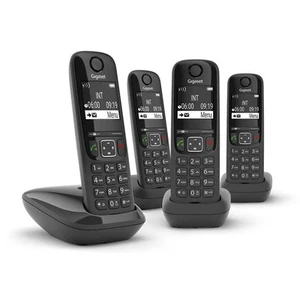 GIGAset AS690R quattro - Schnurloses Heimtelefon - 4 Stück - schwarz - Zdjęcie 1 z 3
