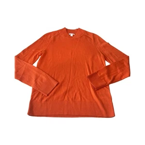 COS Woman’s Small 100% Wool Collared Bright Orange Oversized Sweater Casual - Picture 1 of 5