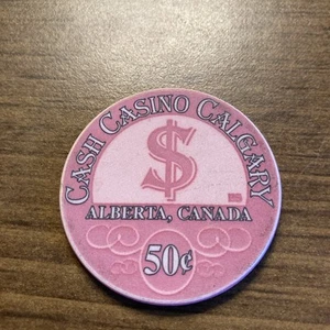 $.50 Cash Casino Calgary casino chip canada rare Alberta Calgary - Picture 1 of 2