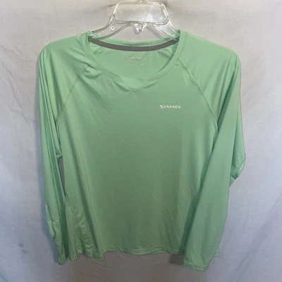 Camisa de pesca Simms para mujer talla mediana verde menta ocio al aire libre Foto 1 de 4