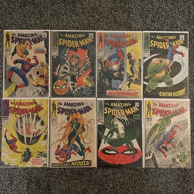 Amazing Spider-Man 57-64 8 Issue Consecutive Run 1st MJ & Gwen Covers Lot Marvel - Image 1 of 4