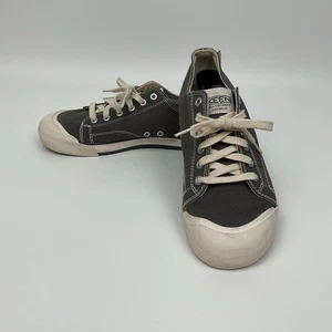 Keen Mens 11.5 Gray Canvas Lace Up Low Top Sneakers Casual Skate Streetwear - Picture 1 of 14