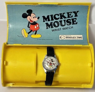 Reloj Bradley Disney Mickey Mouse, RARO Genuino Vintage Regalos Disneyana, #6801 Foto 1 de 4