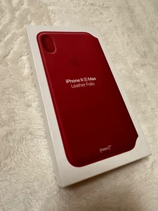 MRX32ZM/A iPhone Xs Max Leder Folio Rot - Bild 1 von 2